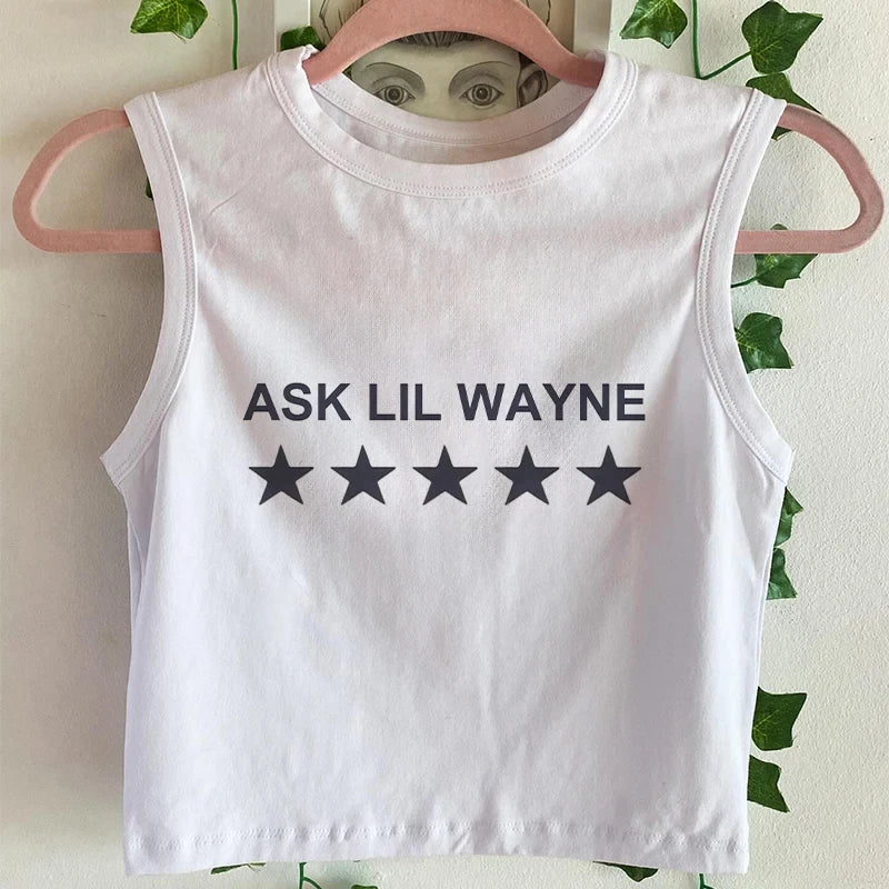Y2K Star Print Crop Top