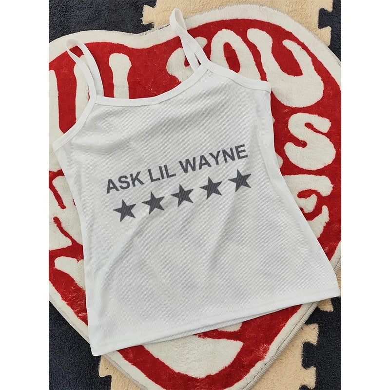 Y2K Star Print Crop Top