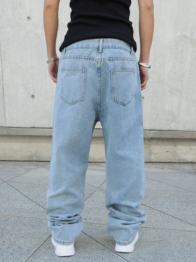 Baggy Straight Denim Trousers