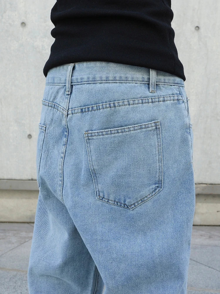 Baggy Straight Denim Trousers