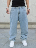 Baggy Straight Denim Trousers