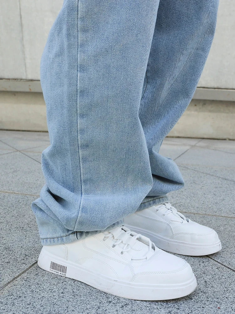 Baggy Straight Denim Trousers