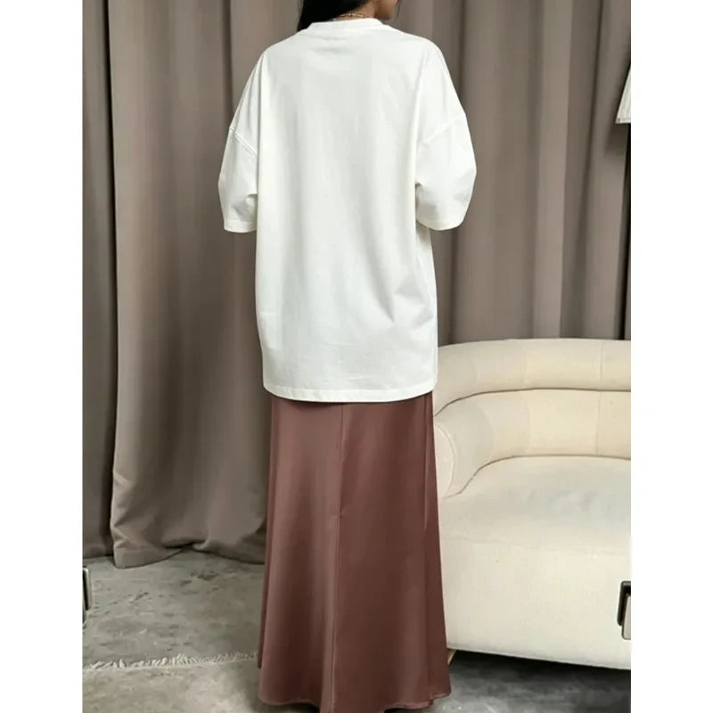 Versatile Cotton Letter T-shirt