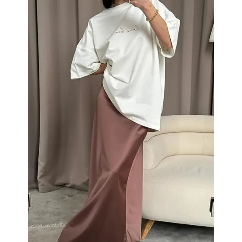 Versatile Cotton Letter T-shirt