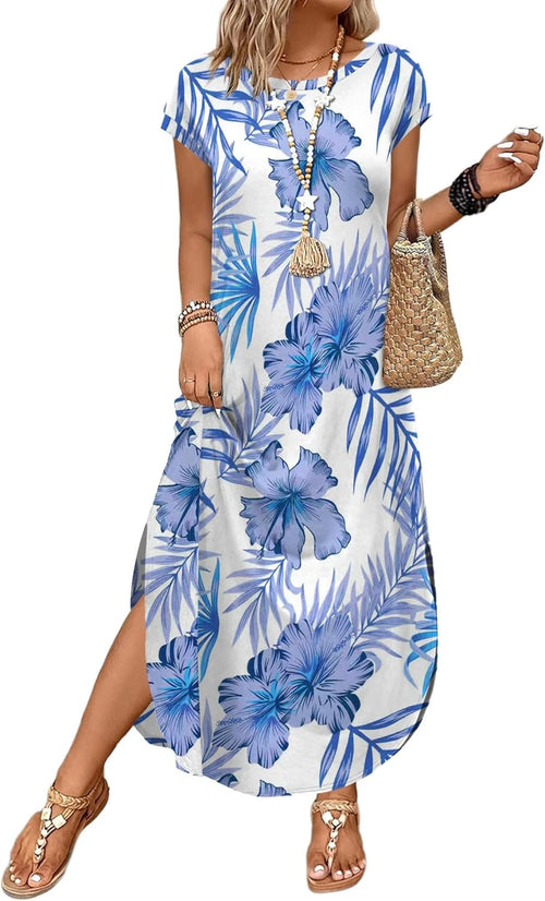 Cap Sleeve Maxi Beach Dress