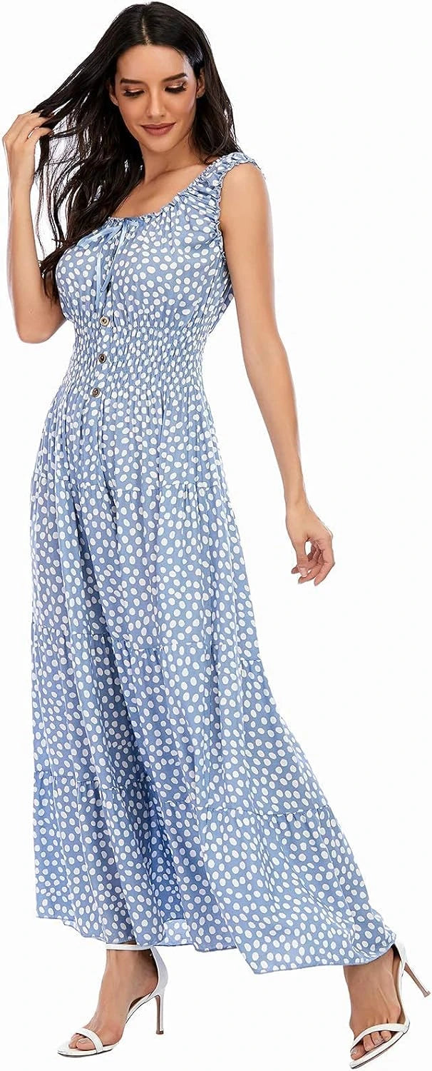 OSTOO Floral Boho Maxi Dress