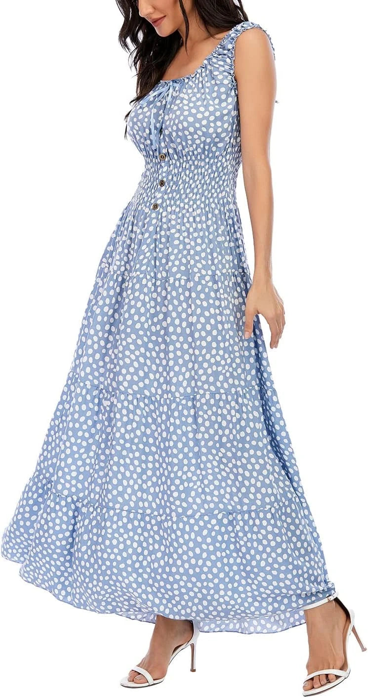 OSTOO Floral Boho Maxi Dress