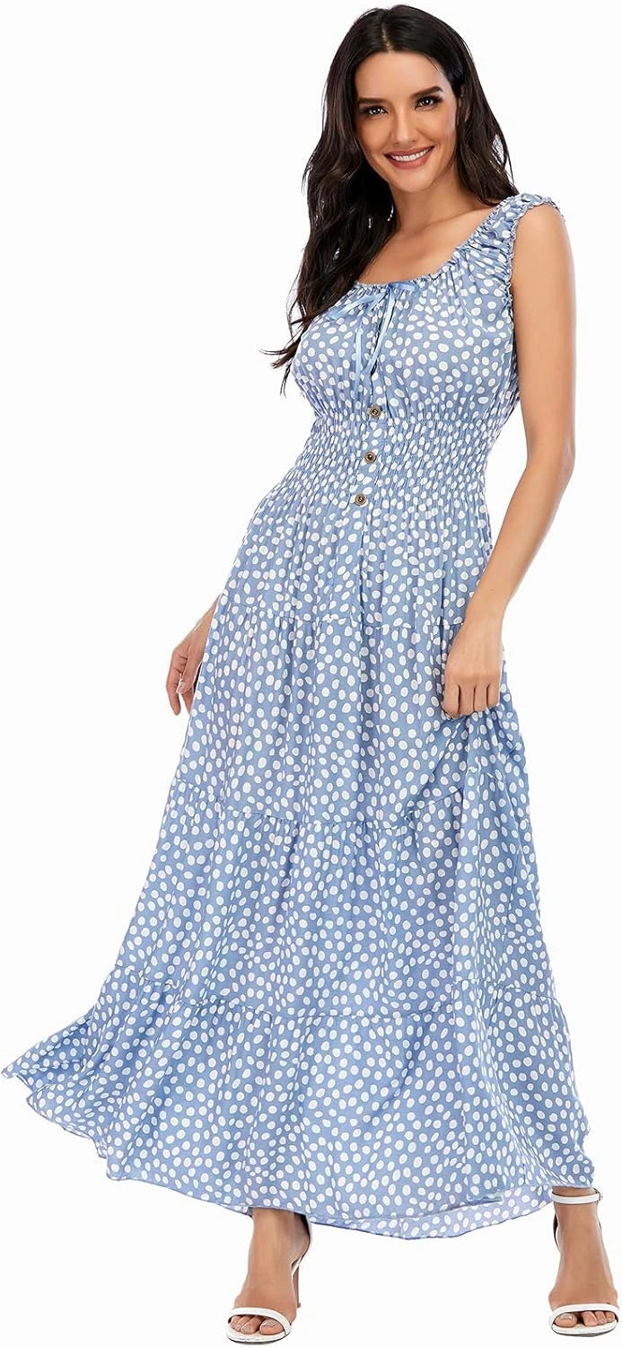 OSTOO Floral Boho Maxi Dress