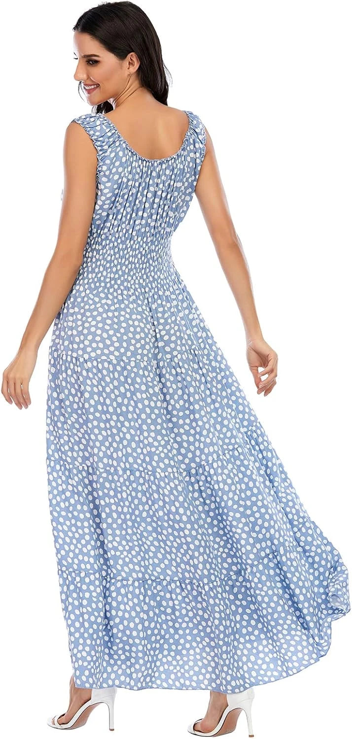 OSTOO Floral Boho Maxi Dress