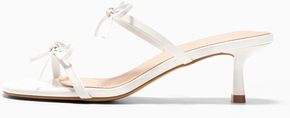 Coutgo Bow Kitten Heel Sandals
