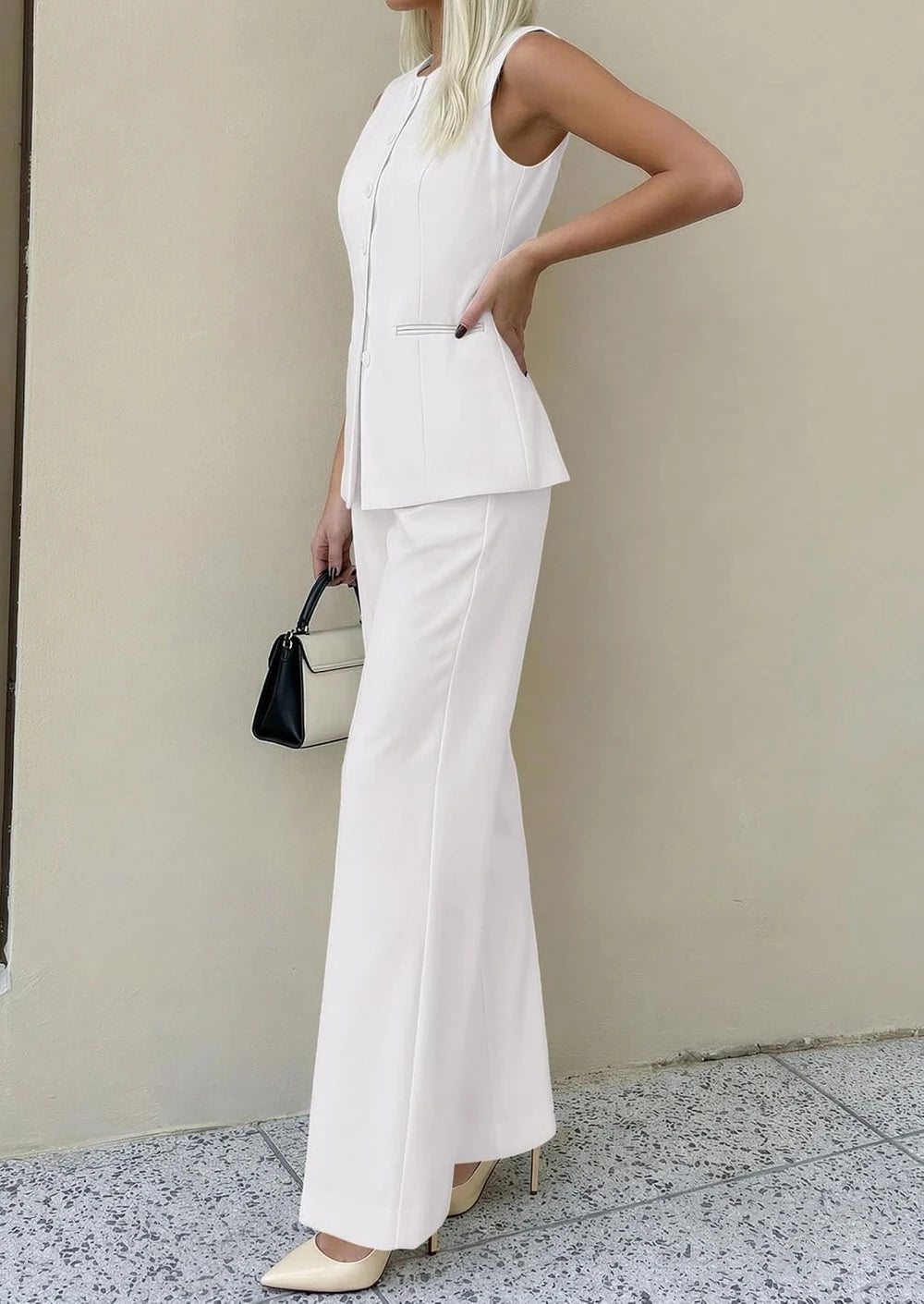 PRETTYGARDEN Sleeveless Vest Pantsuit
