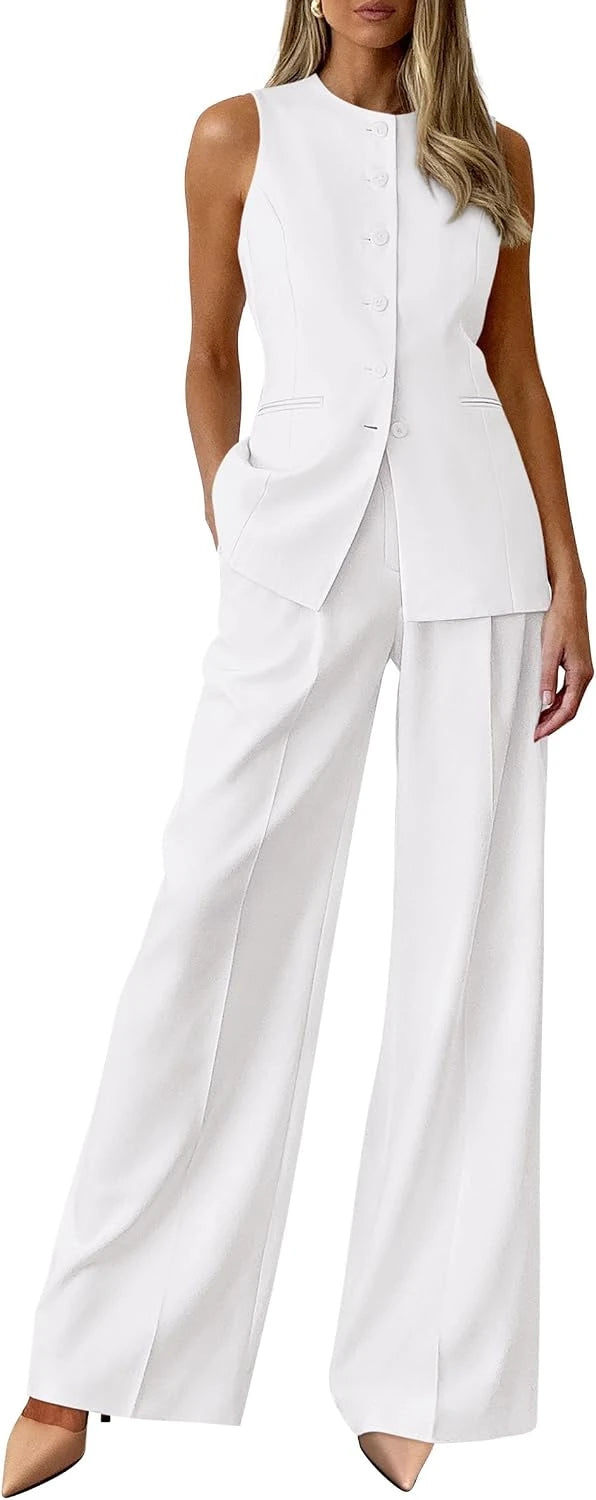 PRETTYGARDEN Sleeveless Vest Pantsuit