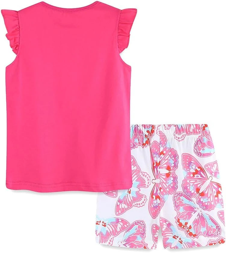 Toddler Girls Cotton Summer Shorts Set