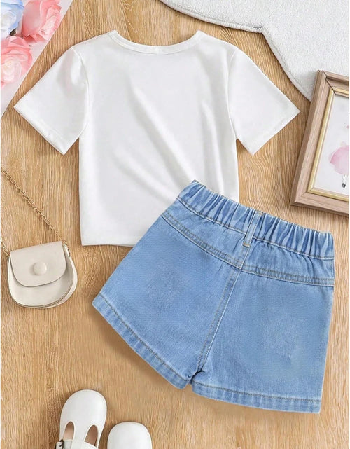 Butterfly Print Denim Summer Set
