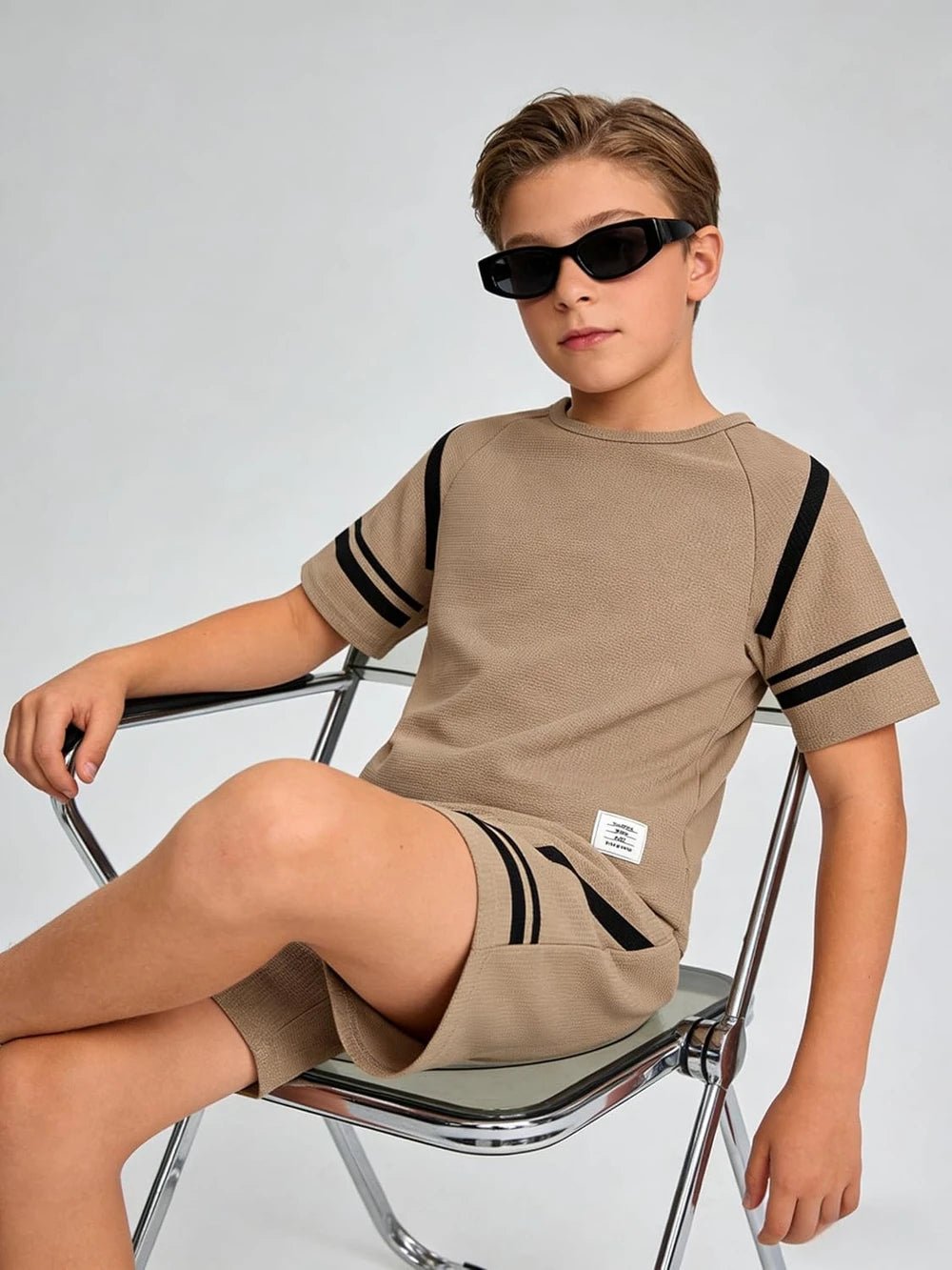 Cakaner Boys Waffle Knit Outfit