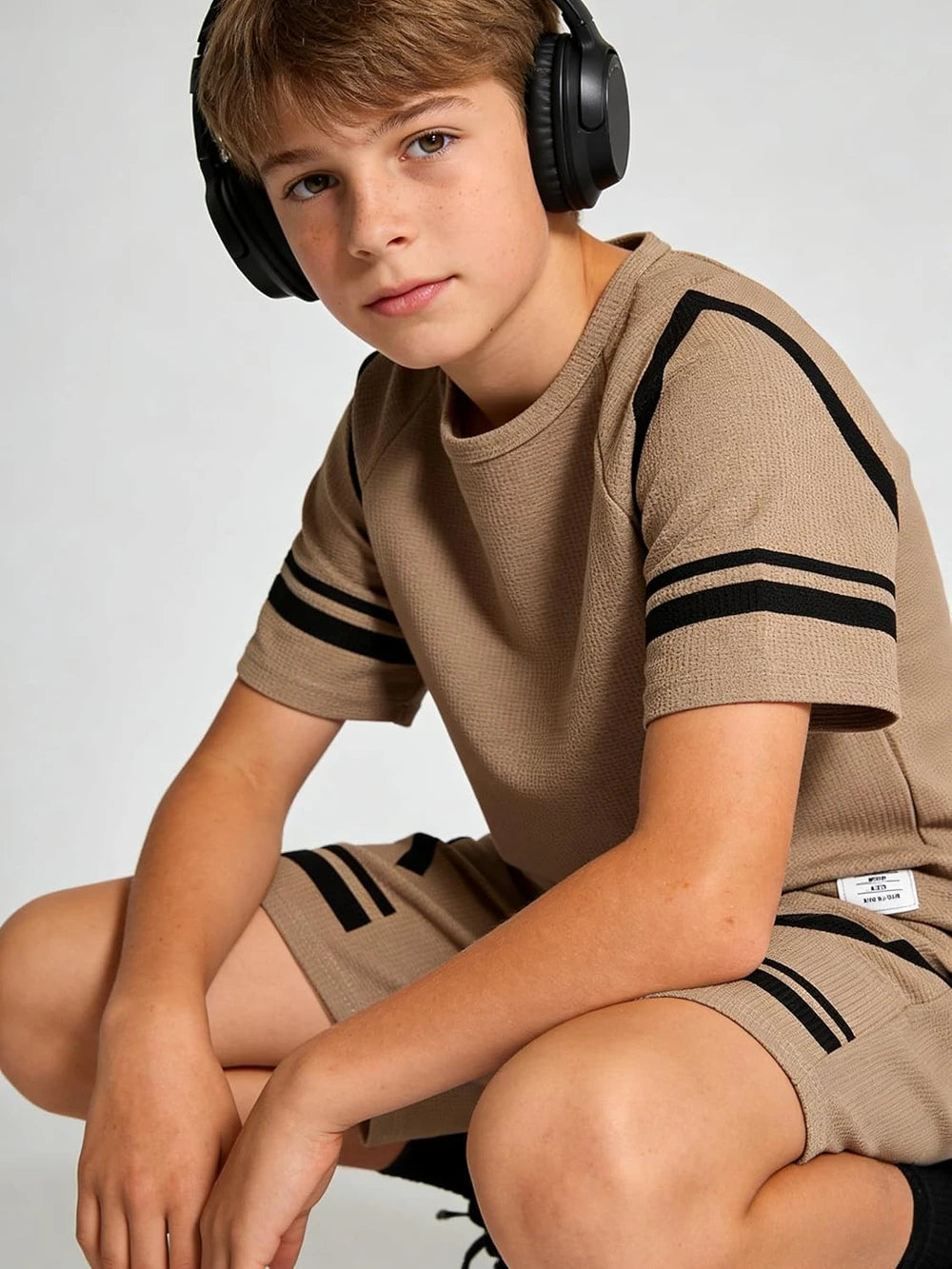 Cakaner Boys Waffle Knit Outfit