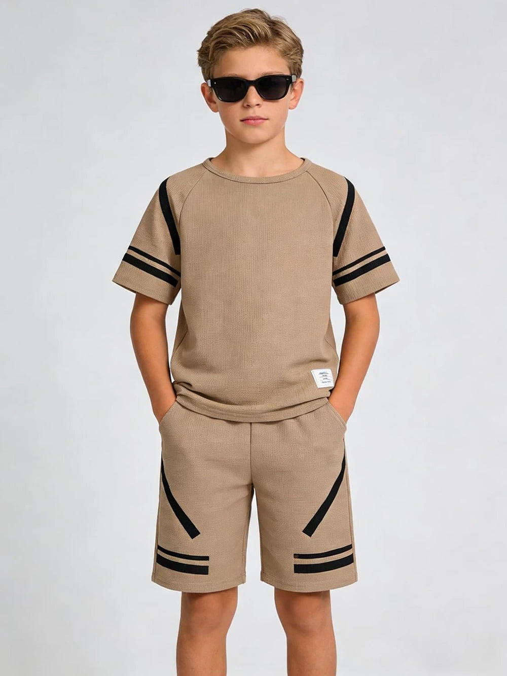 Cakaner Boys Waffle Knit Outfit