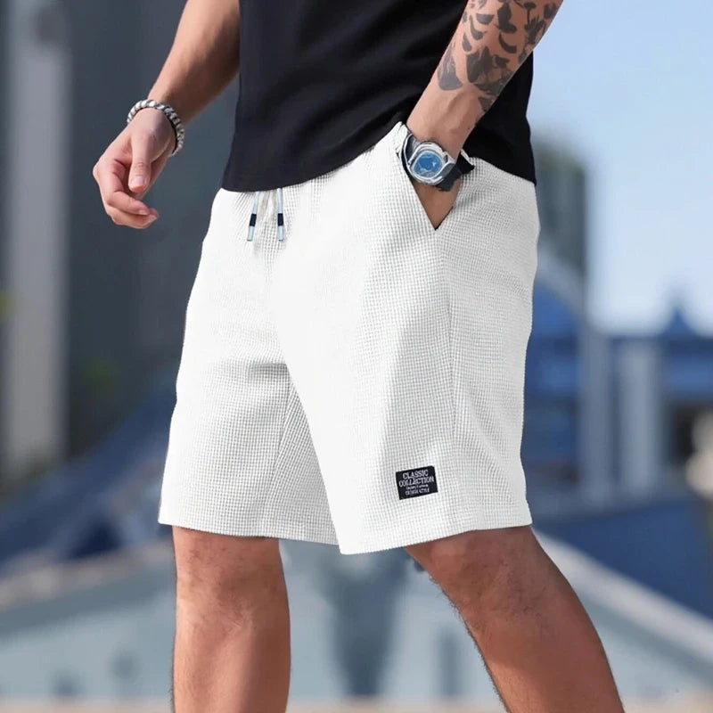 Textured Casual Sports Shorts