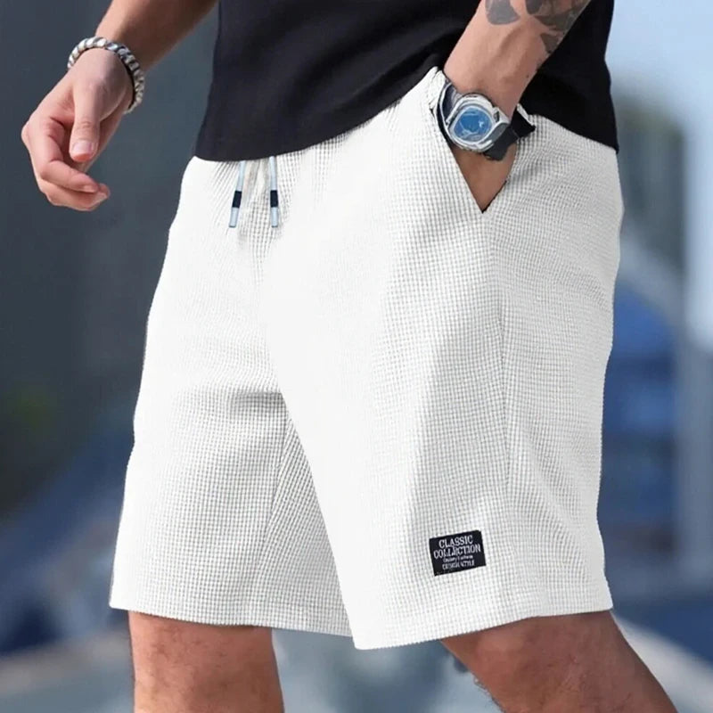 Textured Casual Sports Shorts