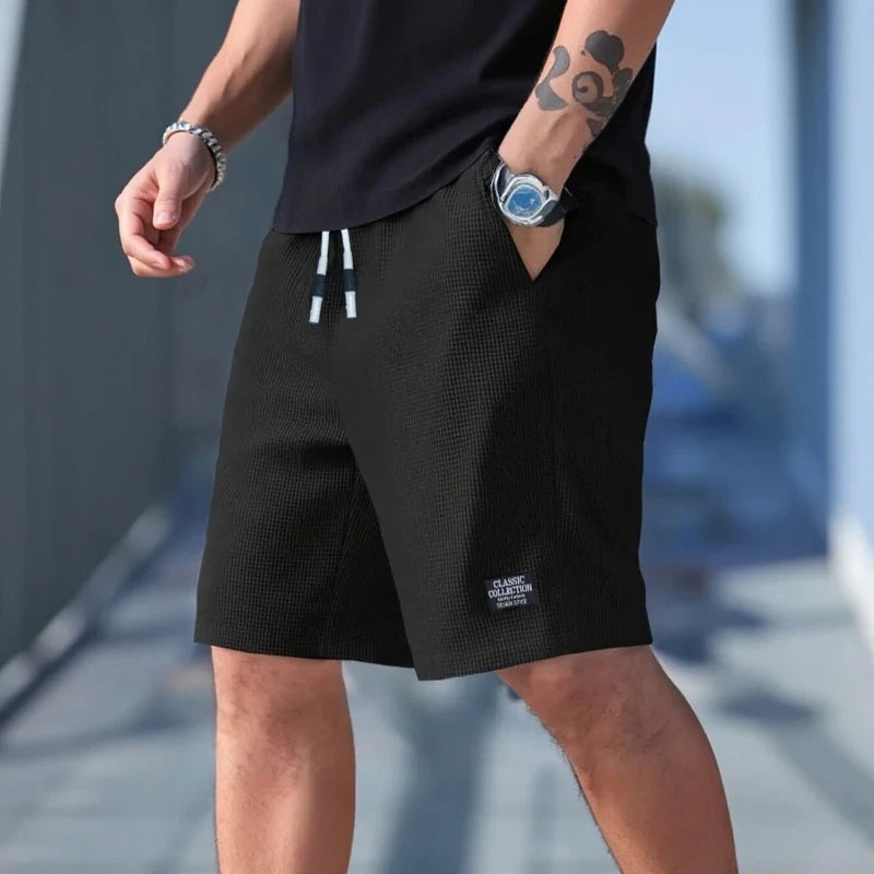 Textured Casual Sports Shorts