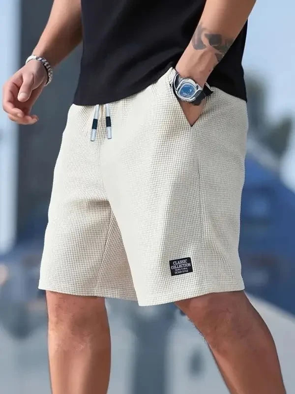 Textured Casual Sports Shorts